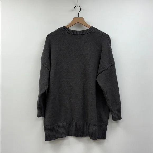 Torrid Drop Shoulder Relaxed Girlfriend Cardigan Knit Sweater Minimalist Grey 1X - Picture 6 of 10